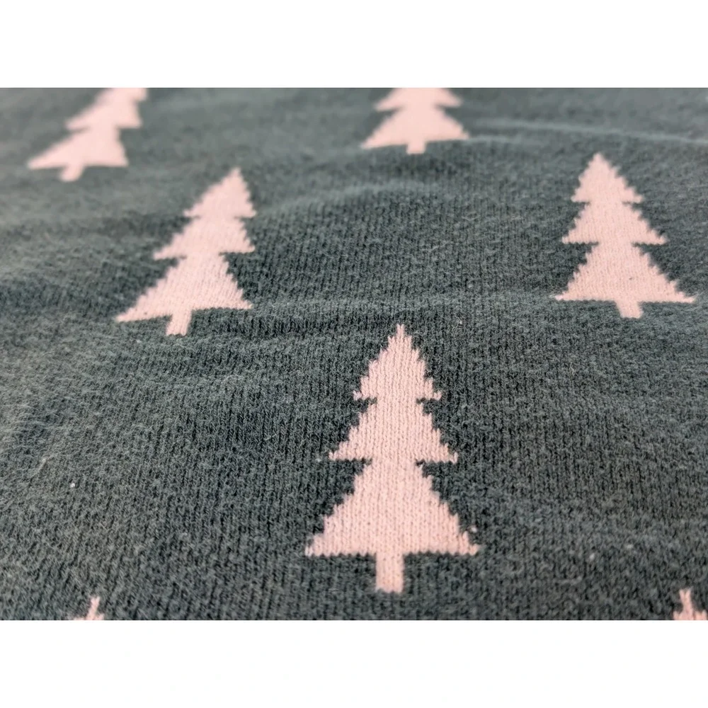 Balsam & Fir Christmas Tree Reversible Pillow Covers Knit Green 18x18 Decor‎